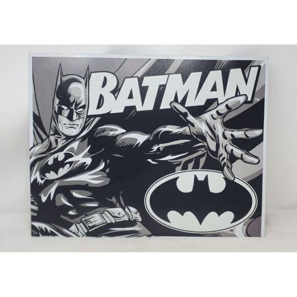 Batman Duotone Vintage Style Tin Metal Sign‎ Man Cave Garage Decor 12.5 X 16